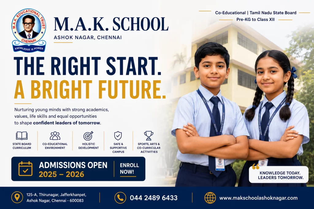 How to Choose the Right School in Ashok Nagar, Chennai